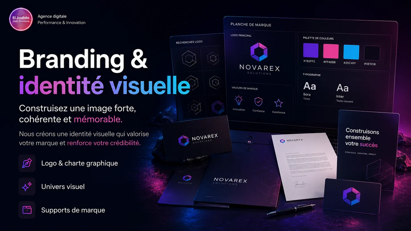 Exemple visuel d’identité visuelle et branding